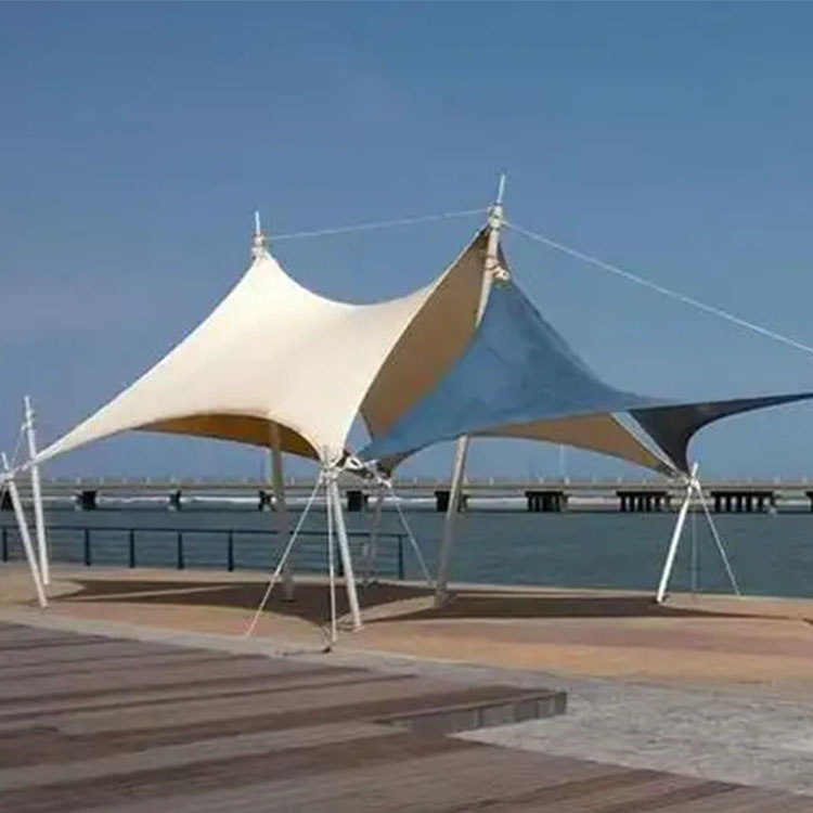 沿河膜结构景观棚