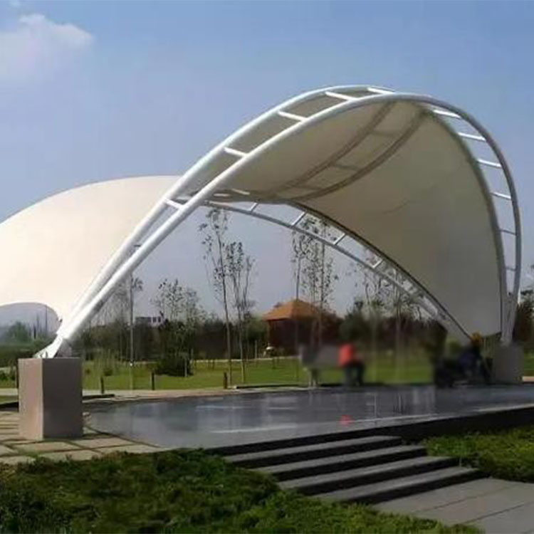 沿河膜结构景观棚