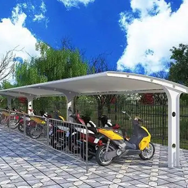 沿河膜结构电动车棚