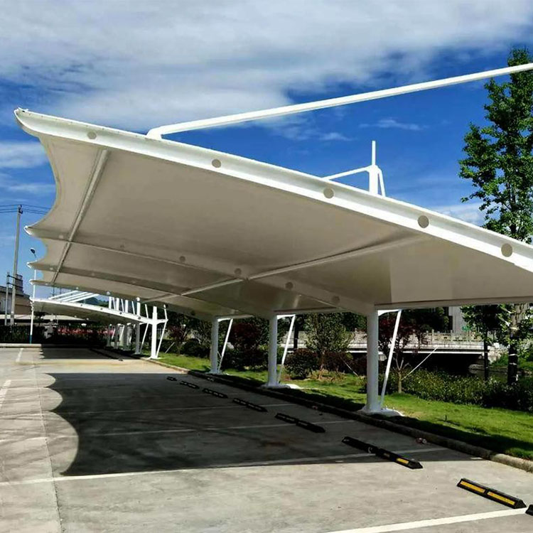 沿河膜结构汽车棚